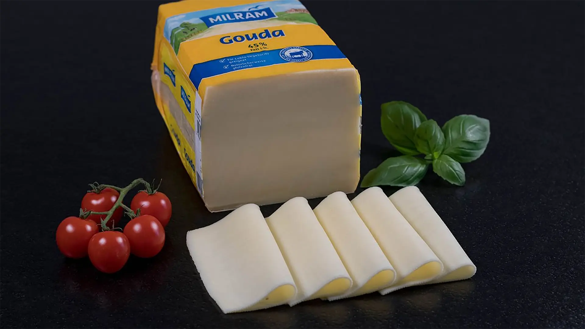 Gouda geschnitten - Der Lieblingskäse der Familie Braidt